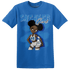 Industrial Blue 4s T Shirt Match Black Sneaker Girl - NastyJamz