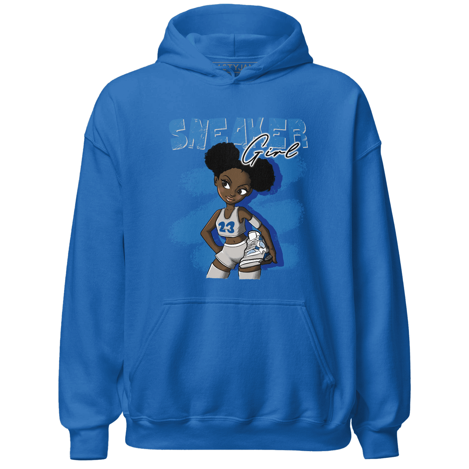 Industrial Blue 4s Hoodie Match Black Sneaker Girl - NastyJamz