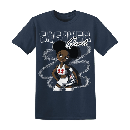 White-Navy-6s-T-Shirt-Match-Black-Sneaker-Girl
