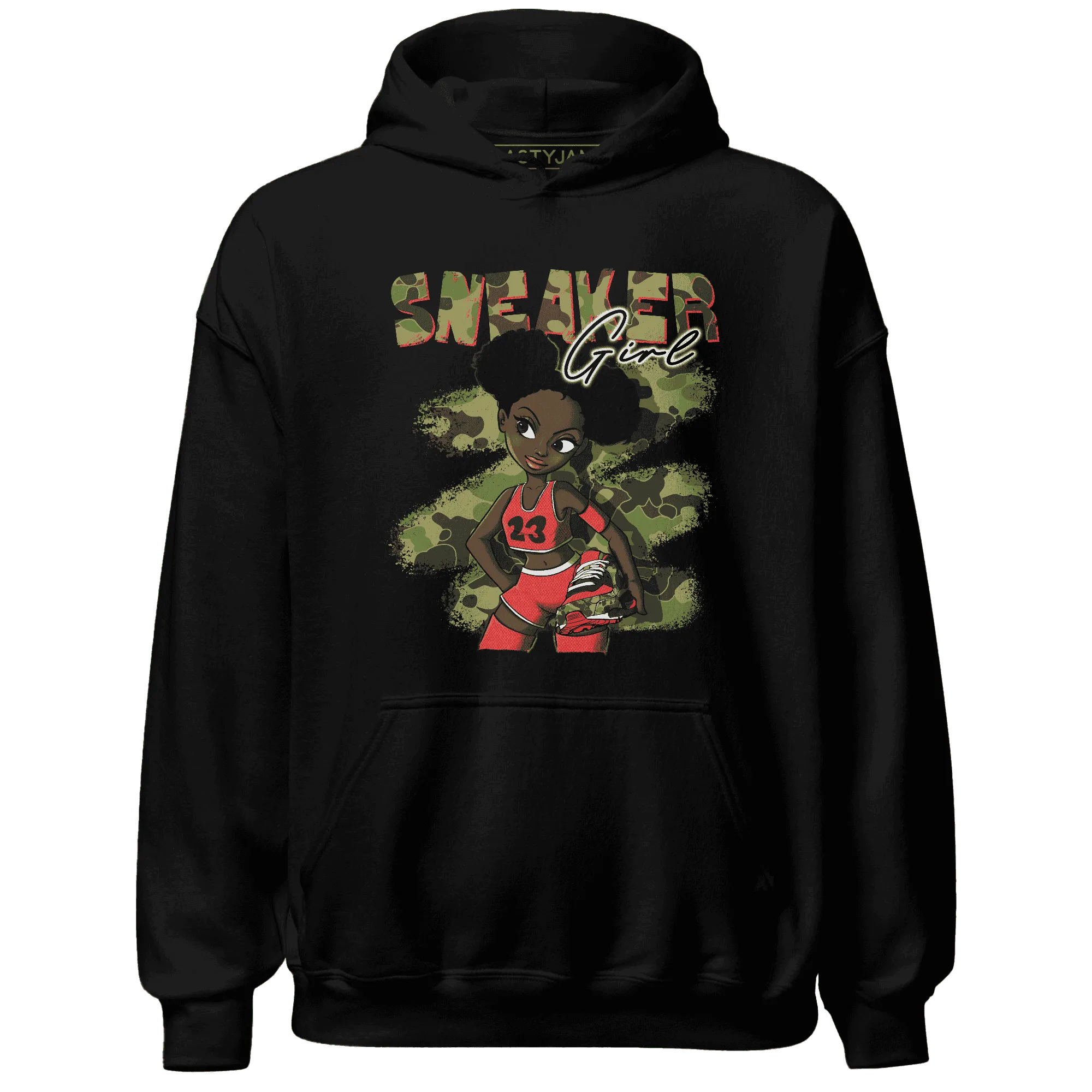 AM-90-Dark-Sage-Solar-Red-NastyJamz-Hoodie-Match-Black-Sneaker-Girl