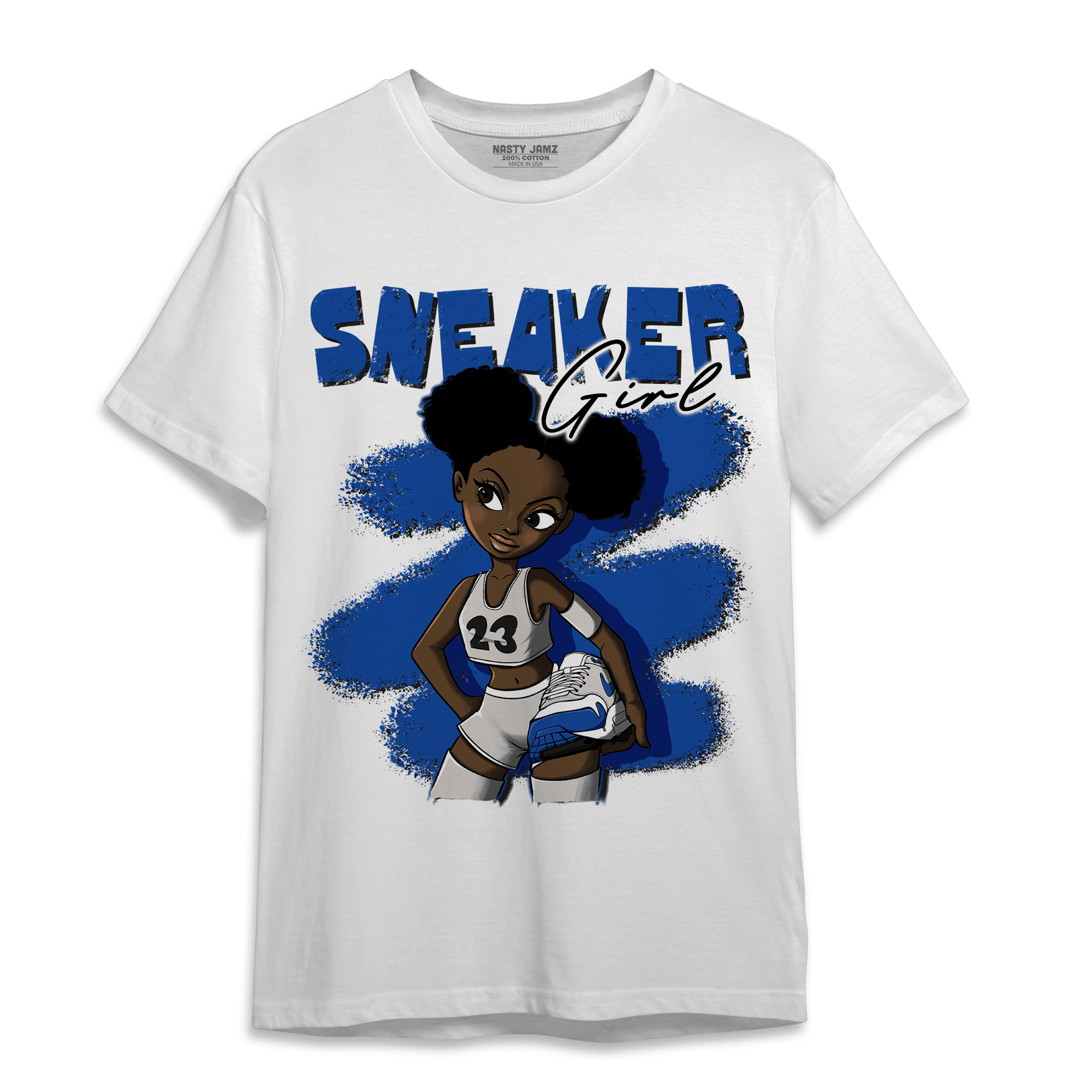 Air Max 1 86 Royal T Shirt Match Black Sneaker Girl - NastyJamz