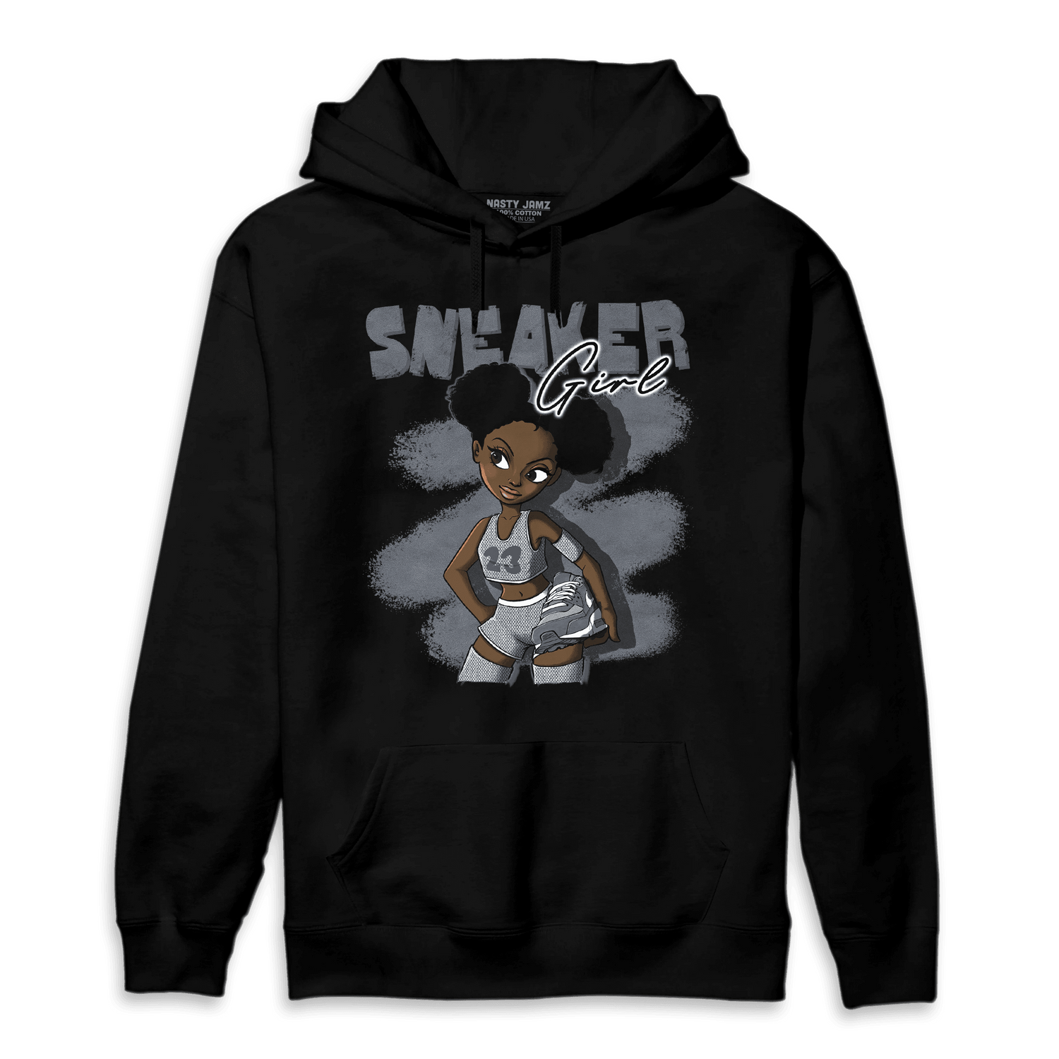 Air Max 90 Iron Grey Hoodie Match Black Sneaker Girl - NastyJamz
