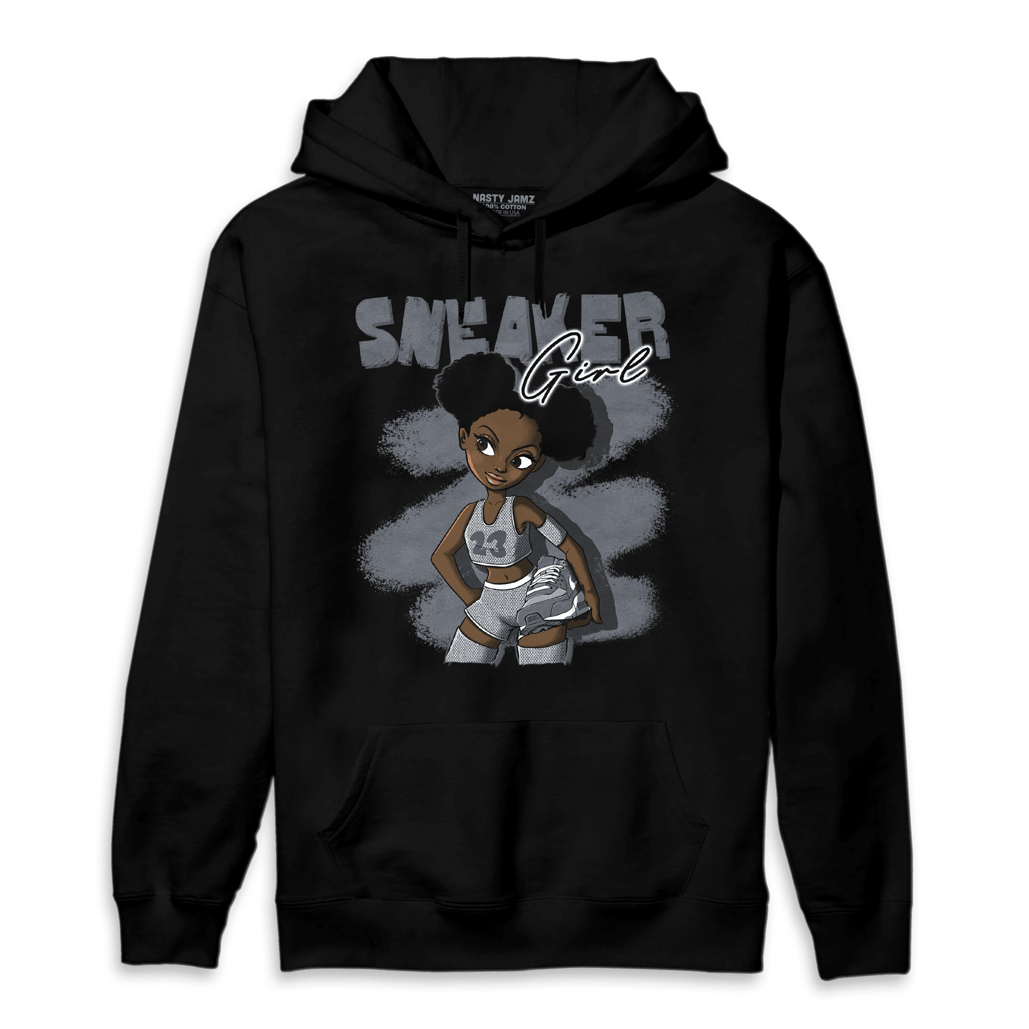 Air Max 90 Iron Grey Hoodie Match Black Sneaker Girl - NastyJamz
