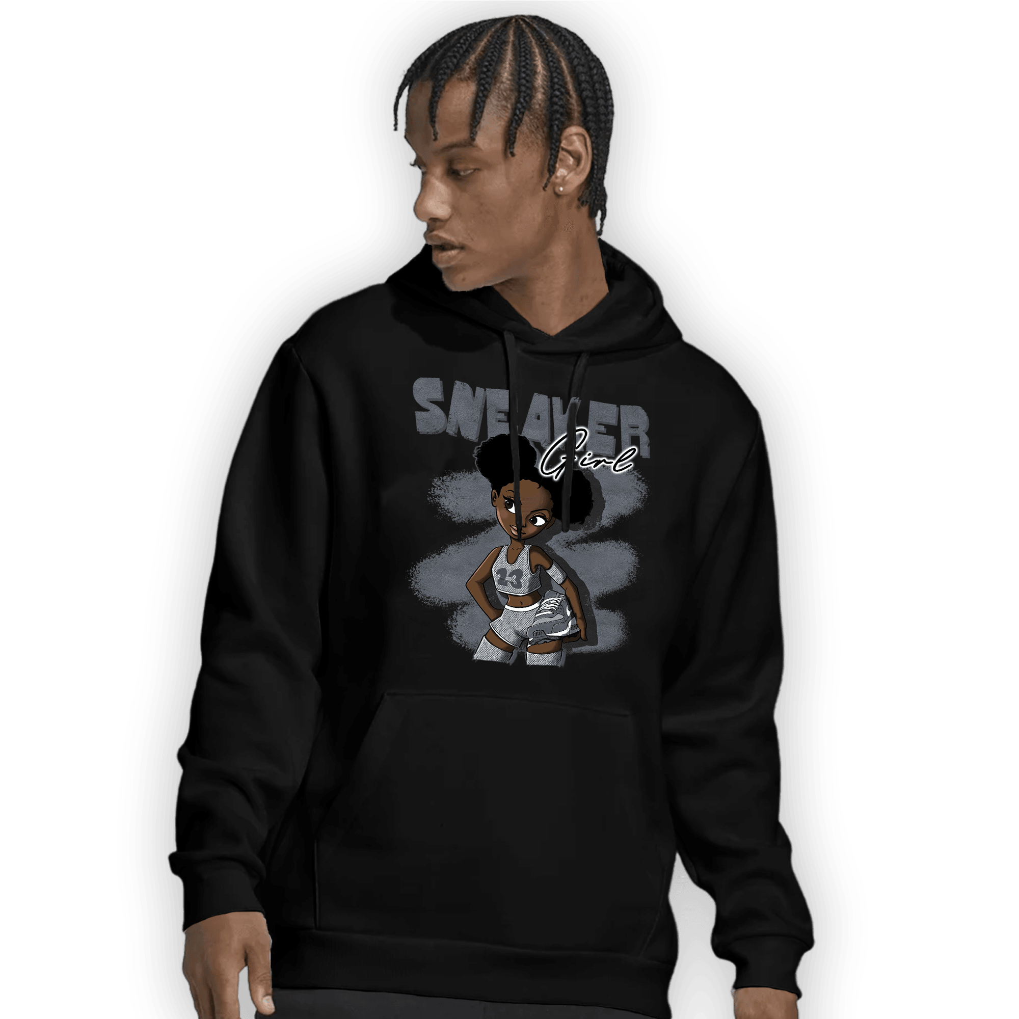 Air Max 90 Iron Grey Hoodie Match Black Sneaker Girl - NastyJamz
