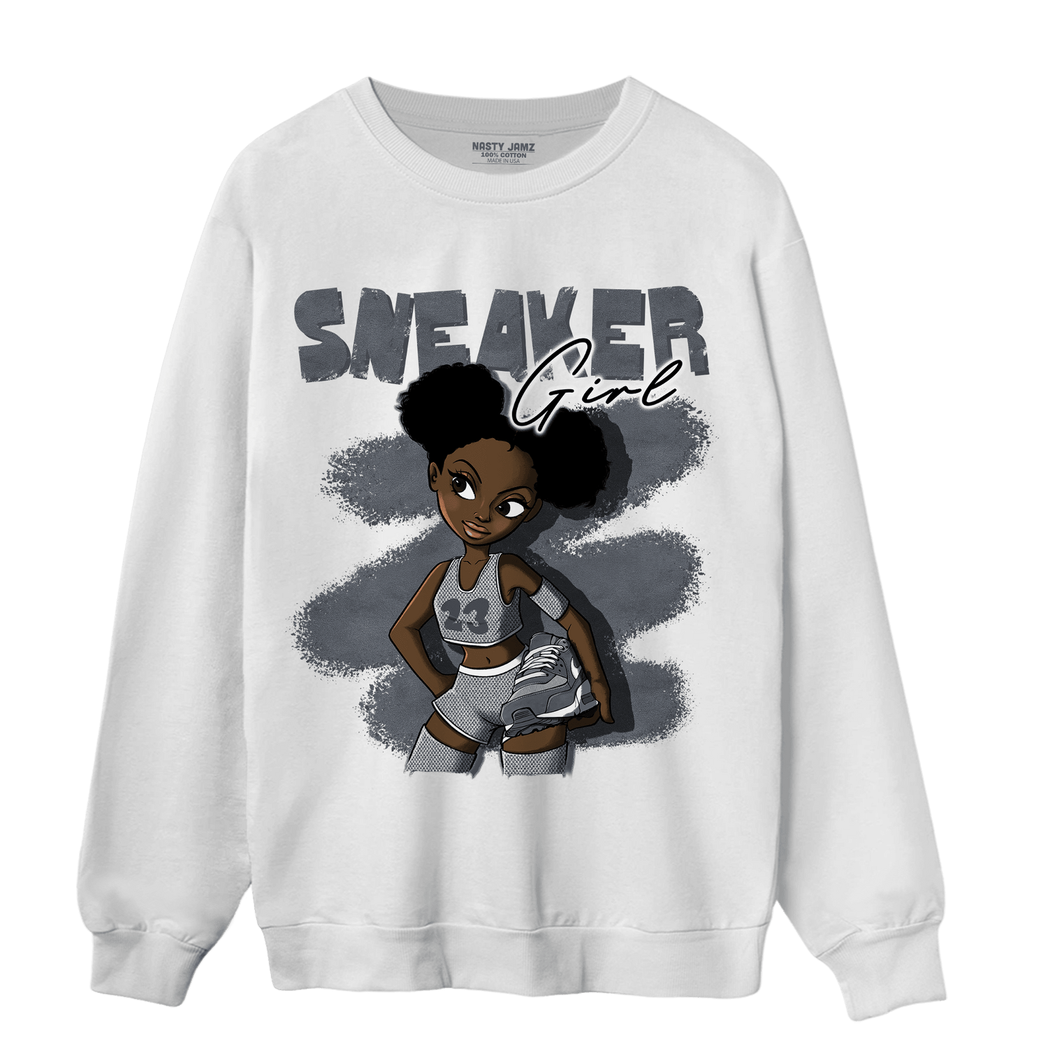 Air Max 90 Iron Grey Sweatshirt Match Black Sneaker Girl - NastyJamz