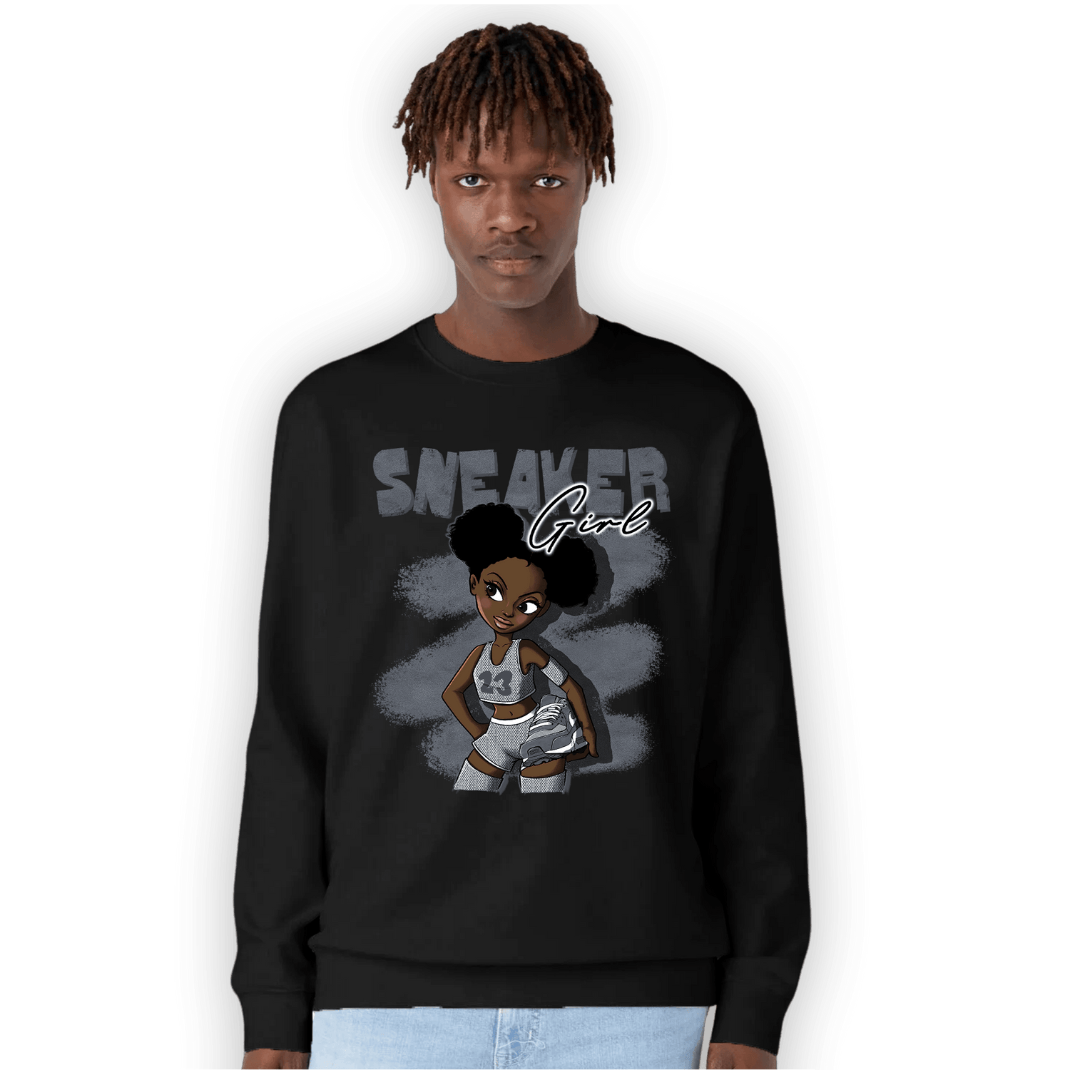 Air Max 90 Iron Grey Sweatshirt Match Black Sneaker Girl - NastyJamz