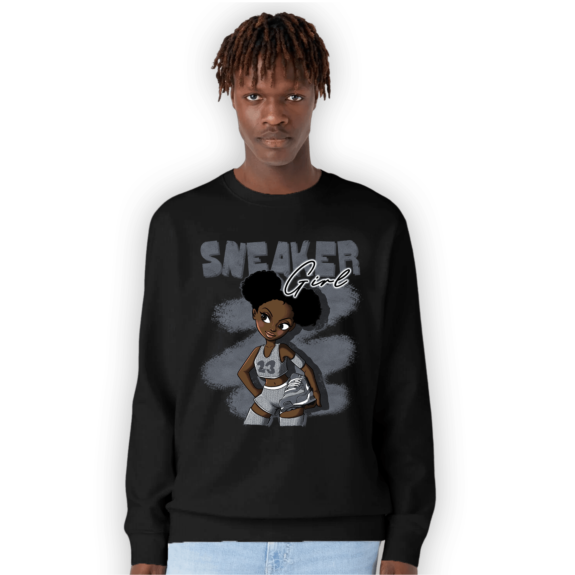 Air Max 90 Iron Grey Sweatshirt Match Black Sneaker Girl - NastyJamz