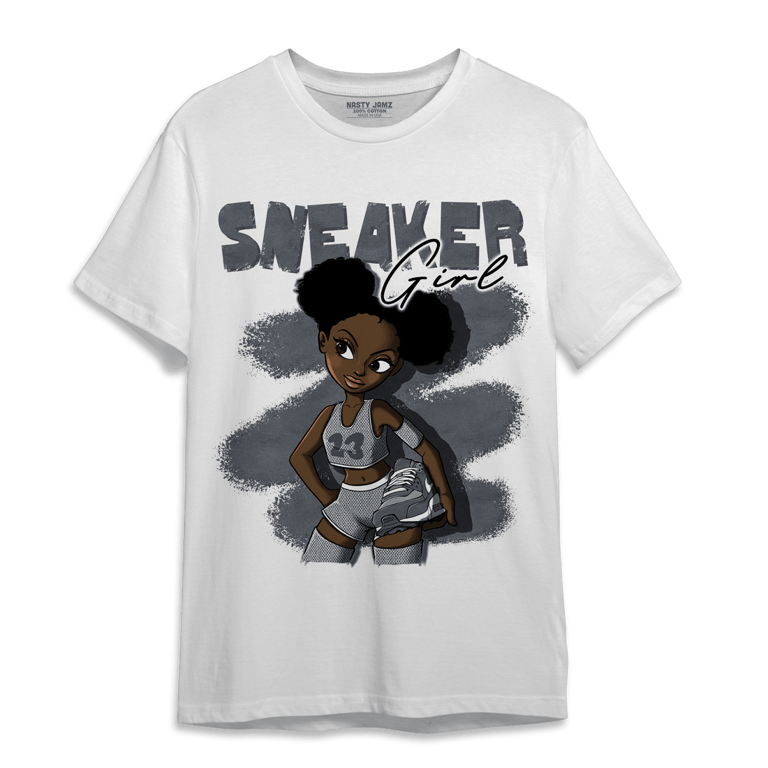 Air Max 90 Iron Grey T Shirt Match Black Sneaker Girl - NastyJamz