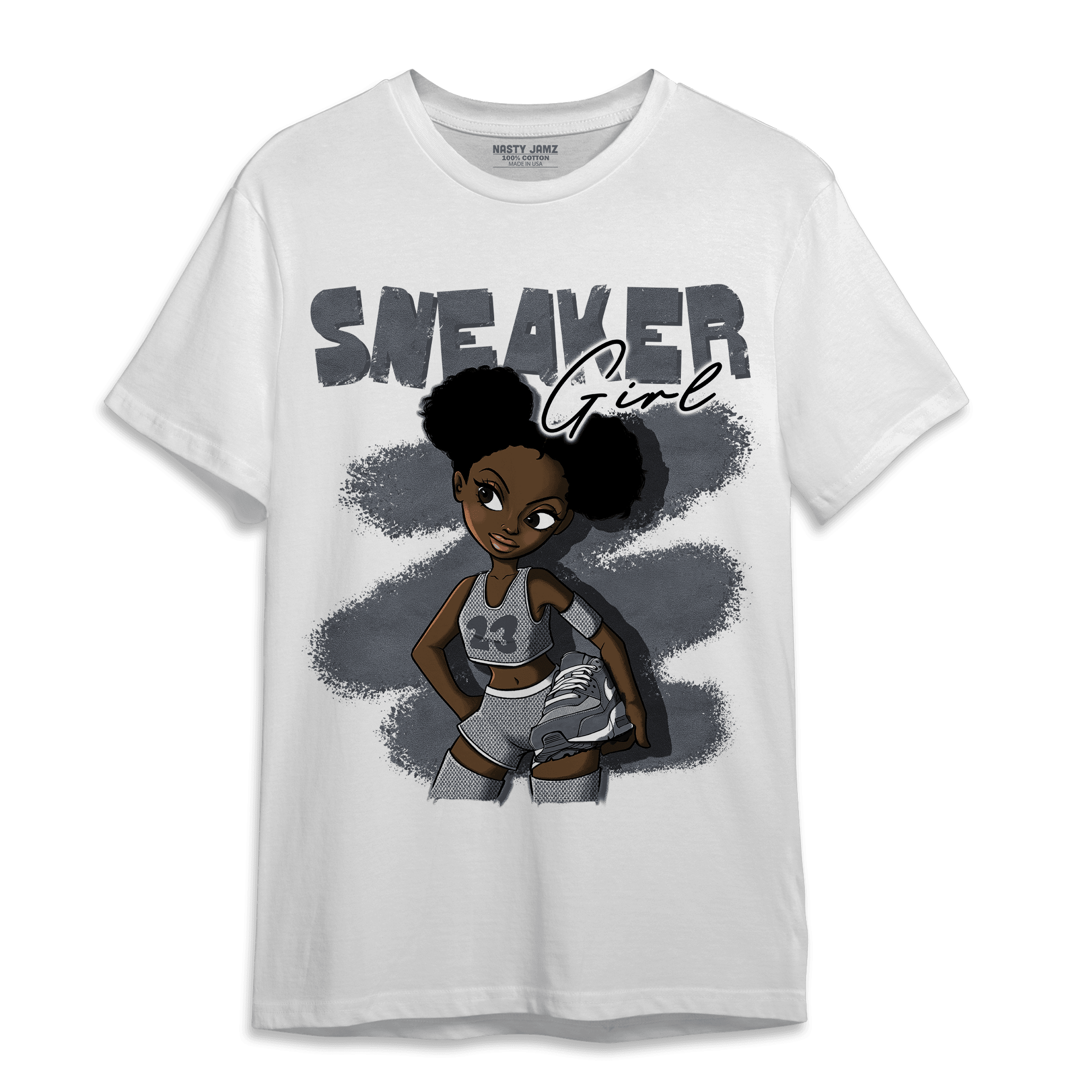 Air Max 90 Iron Grey T Shirt Match Black Sneaker Girl - NastyJamz