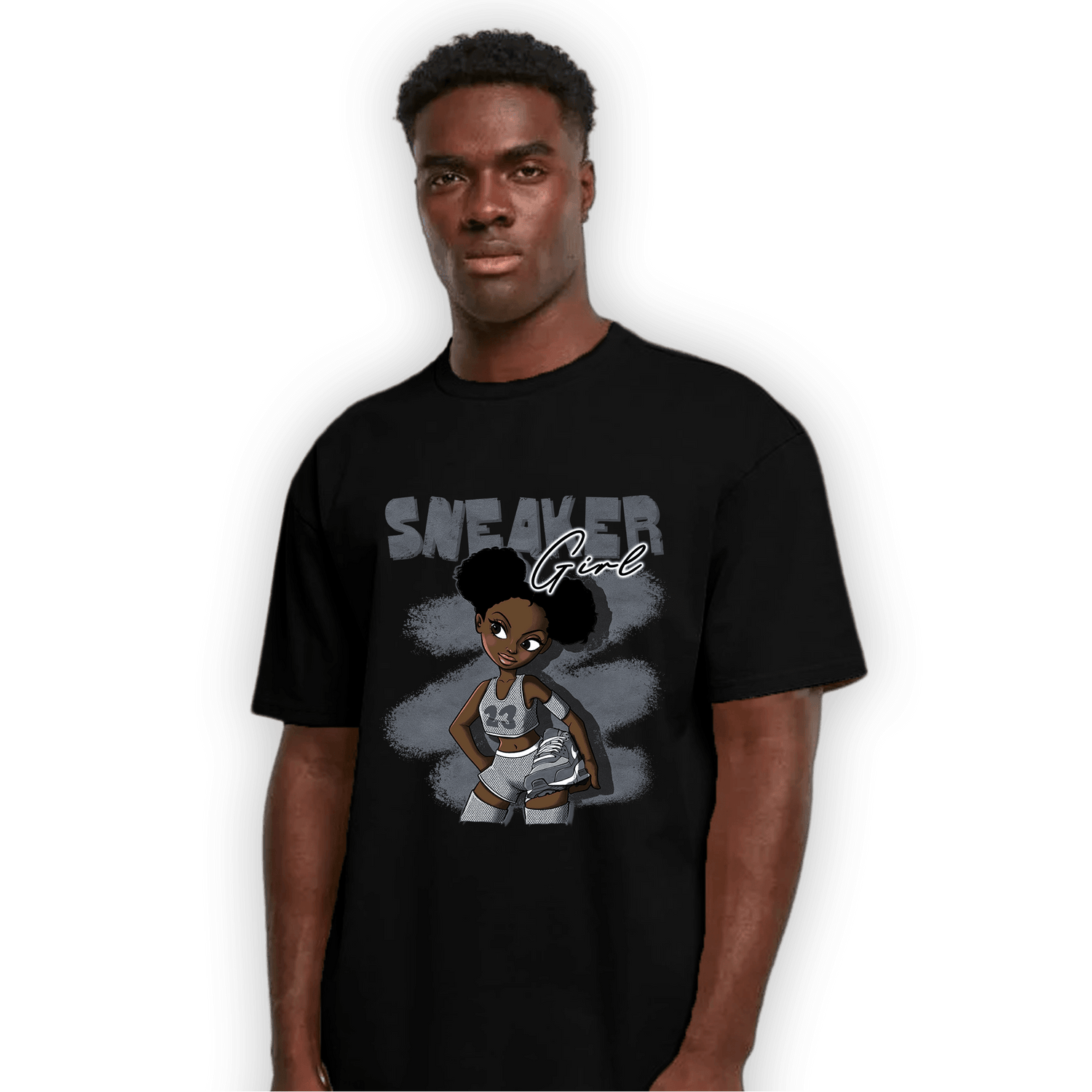 Air Max 90 Iron Grey T Shirt Match Black Sneaker Girl - NastyJamz