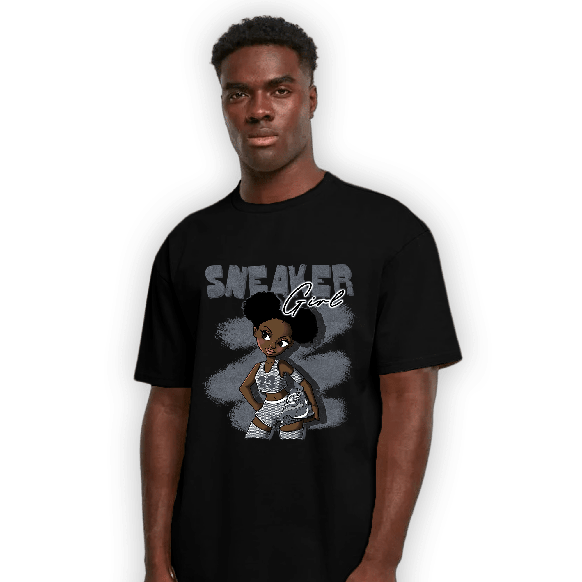 Air Max 90 Iron Grey T Shirt Match Black Sneaker Girl - NastyJamz