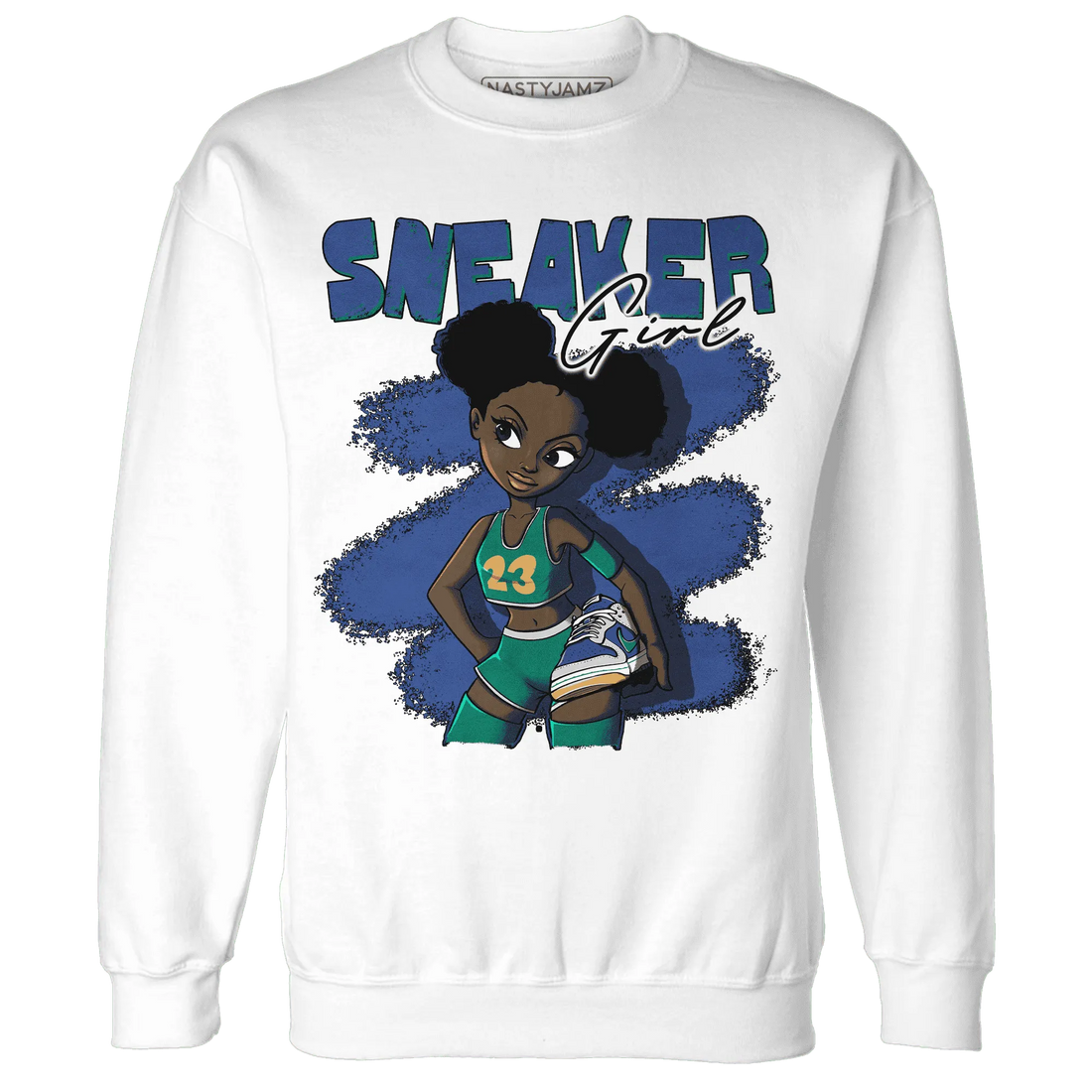 Dunk-Hyper-Royal-Malachite-NastyJamz-Sweatshirt-Match-Black-Sneaker-Girl