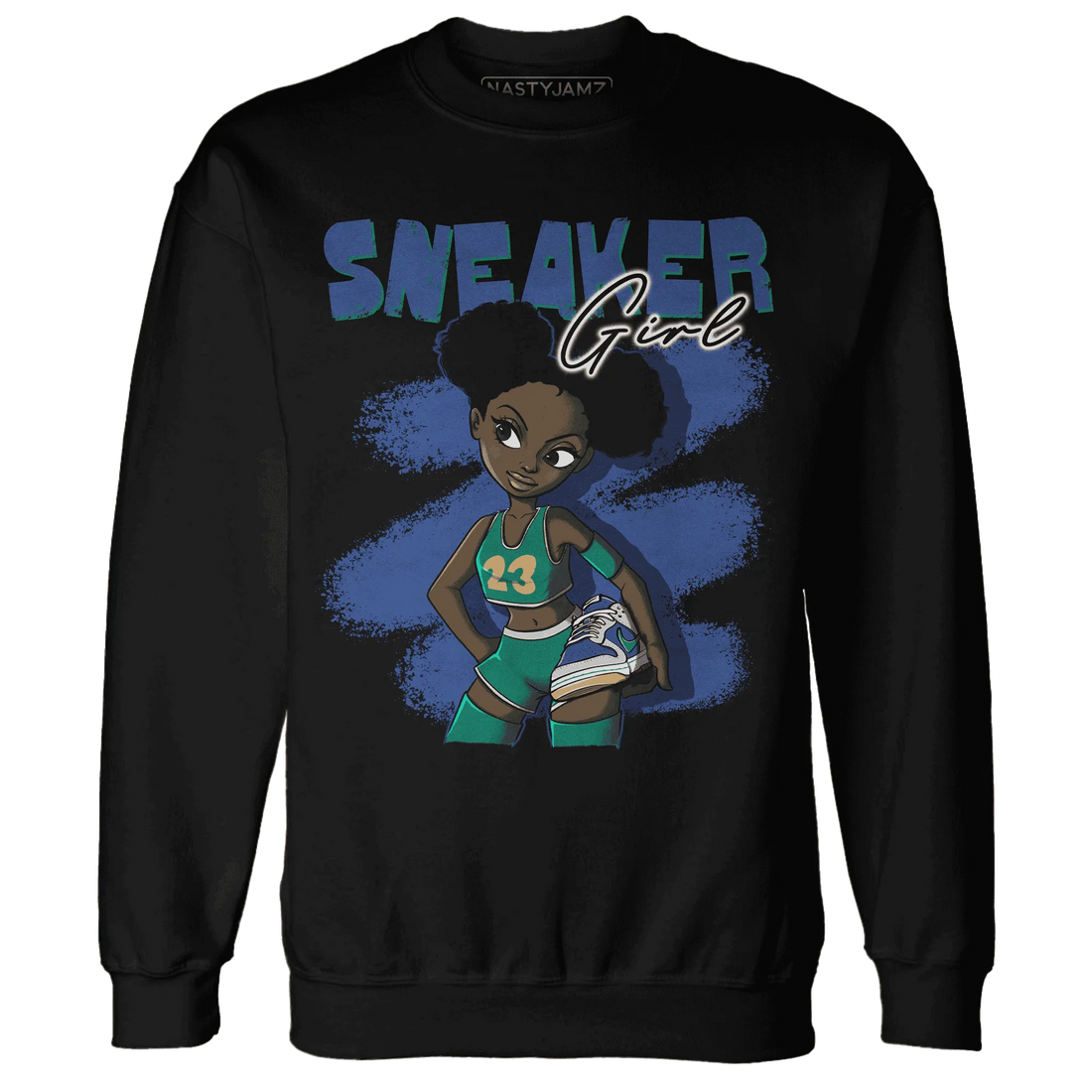 Dunk-Hyper-Royal-Malachite-NastyJamz-Sweatshirt-Match-Black-Sneaker-Girl