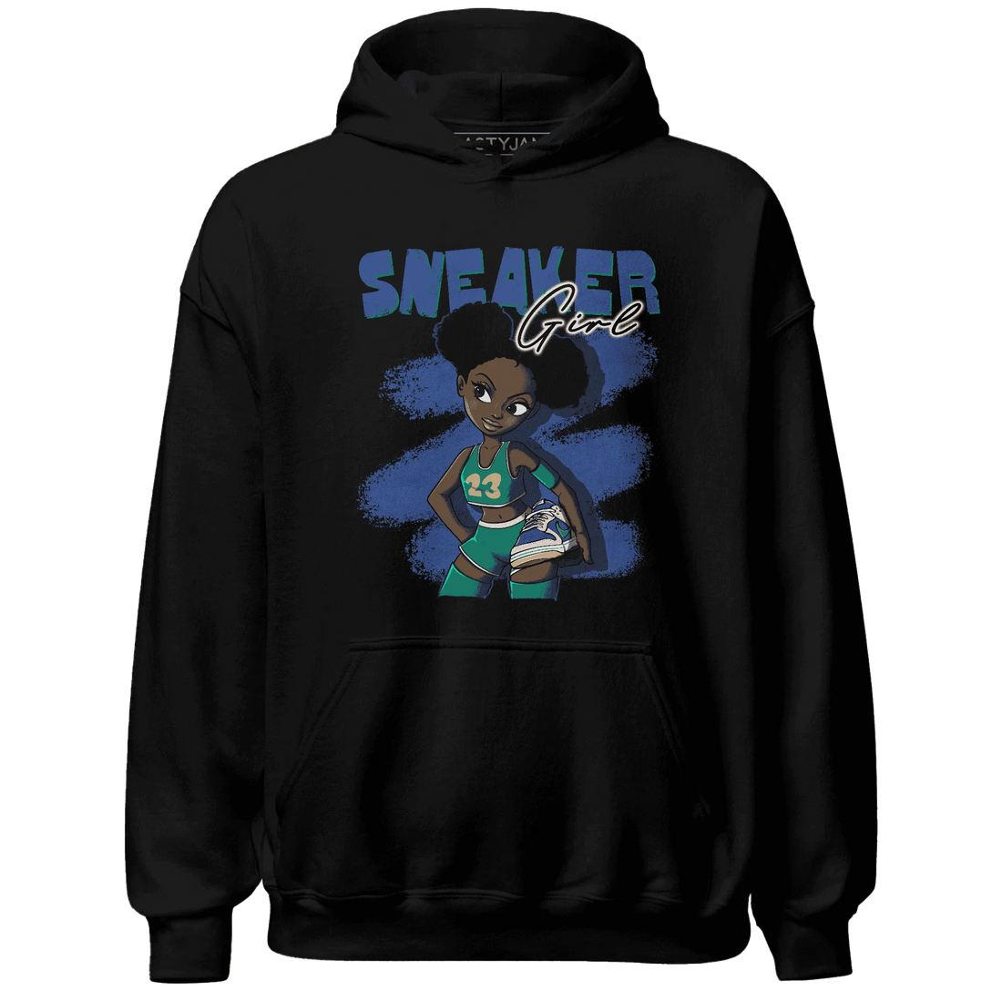 Dunk-Hyper-Royal-Malachite-NastyJamz-Hoodie-Match-Black-Sneaker-Girl