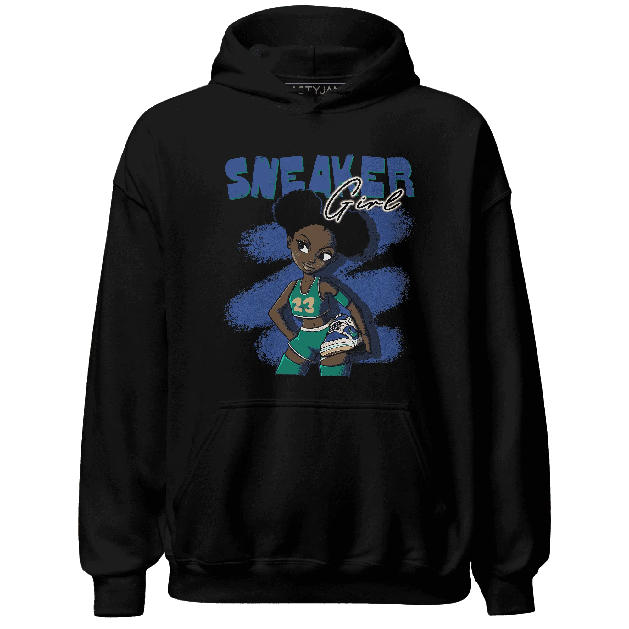 Dunk-Hyper-Royal-Malachite-NastyJamz-Hoodie-Match-Black-Sneaker-Girl