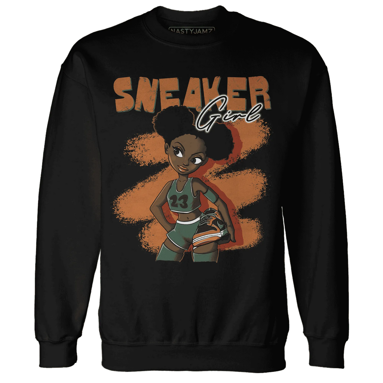 Dunk-Low-Ceramic-NastyJamz-Sweatshirt-Match-Black-Sneaker-Girl
