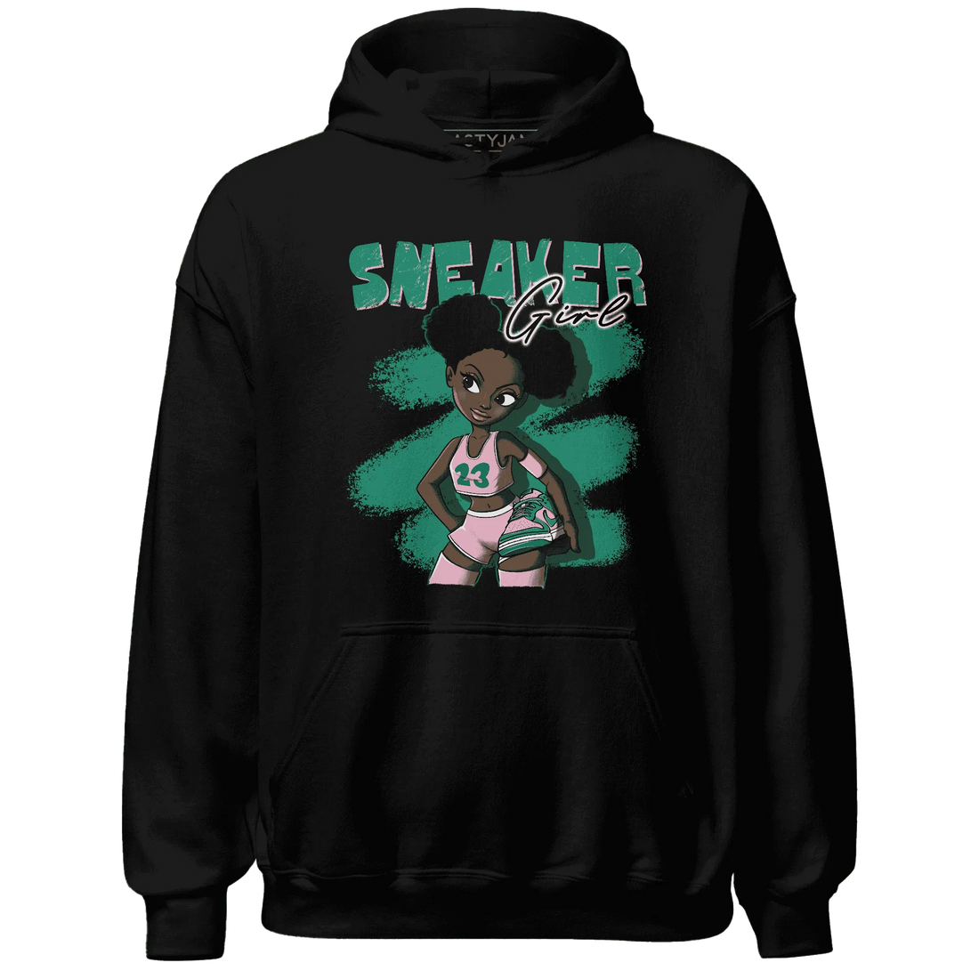 NastyJamz-Dunk-Pink-Malachite-Medium-Soft-Low-Sail-Hoodie-Match-Black-Sneaker-Girl