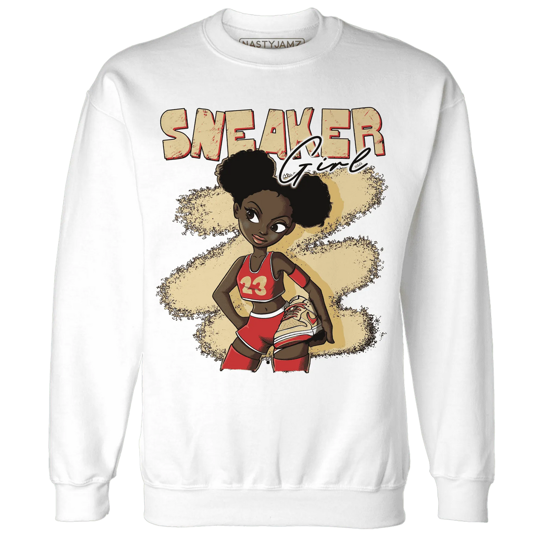 Dunk-Strawberry-Waffle-NastyJamz-Sweatshirt-Match-Black-Sneaker-Girl