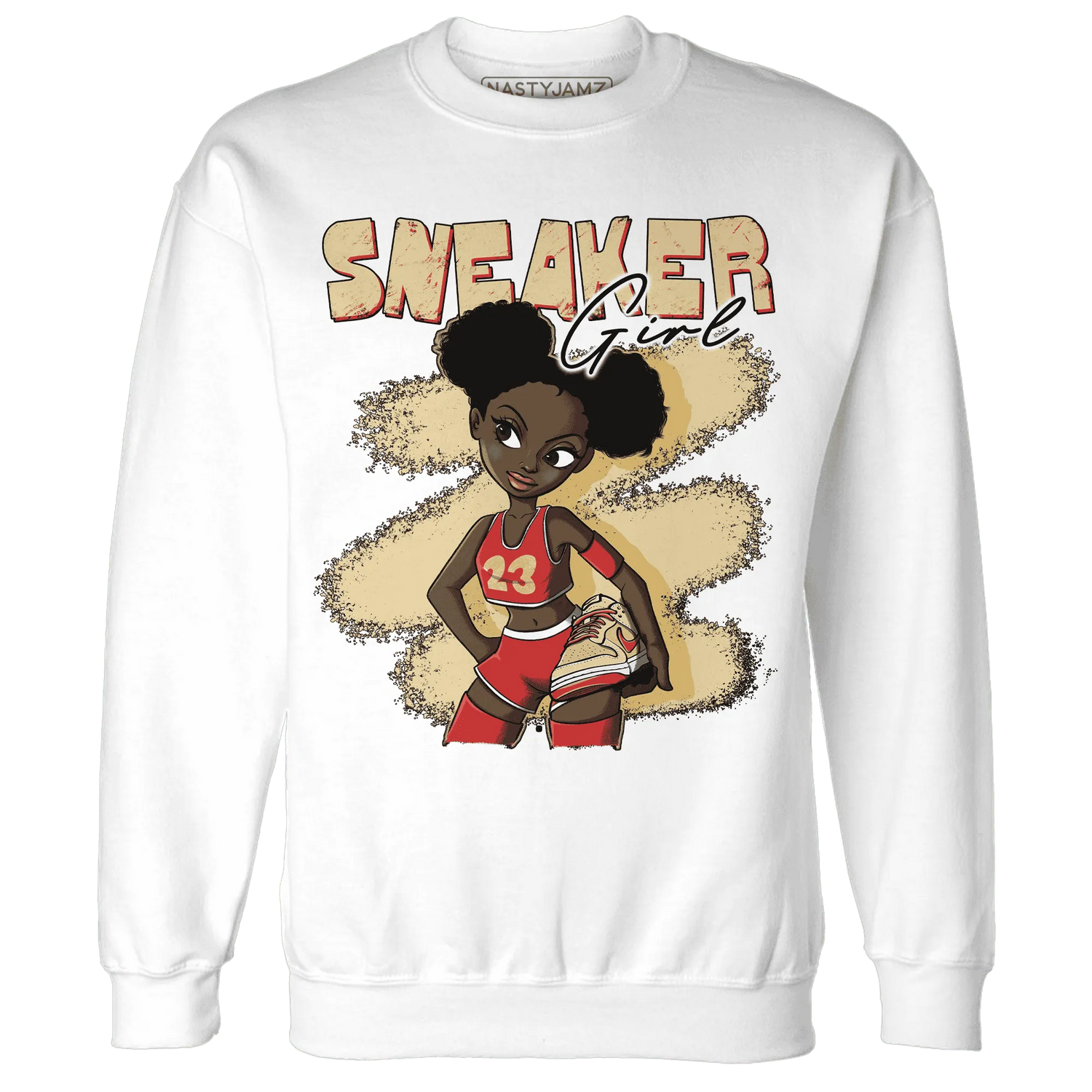 Dunk-Strawberry-Waffle-NastyJamz-Sweatshirt-Match-Black-Sneaker-Girl