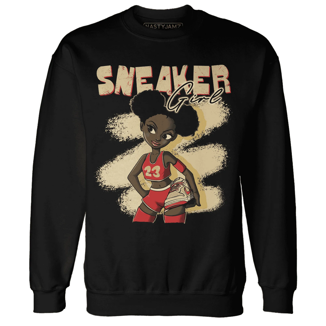 Dunk-Strawberry-Waffle-NastyJamz-Sweatshirt-Match-Black-Sneaker-Girl
