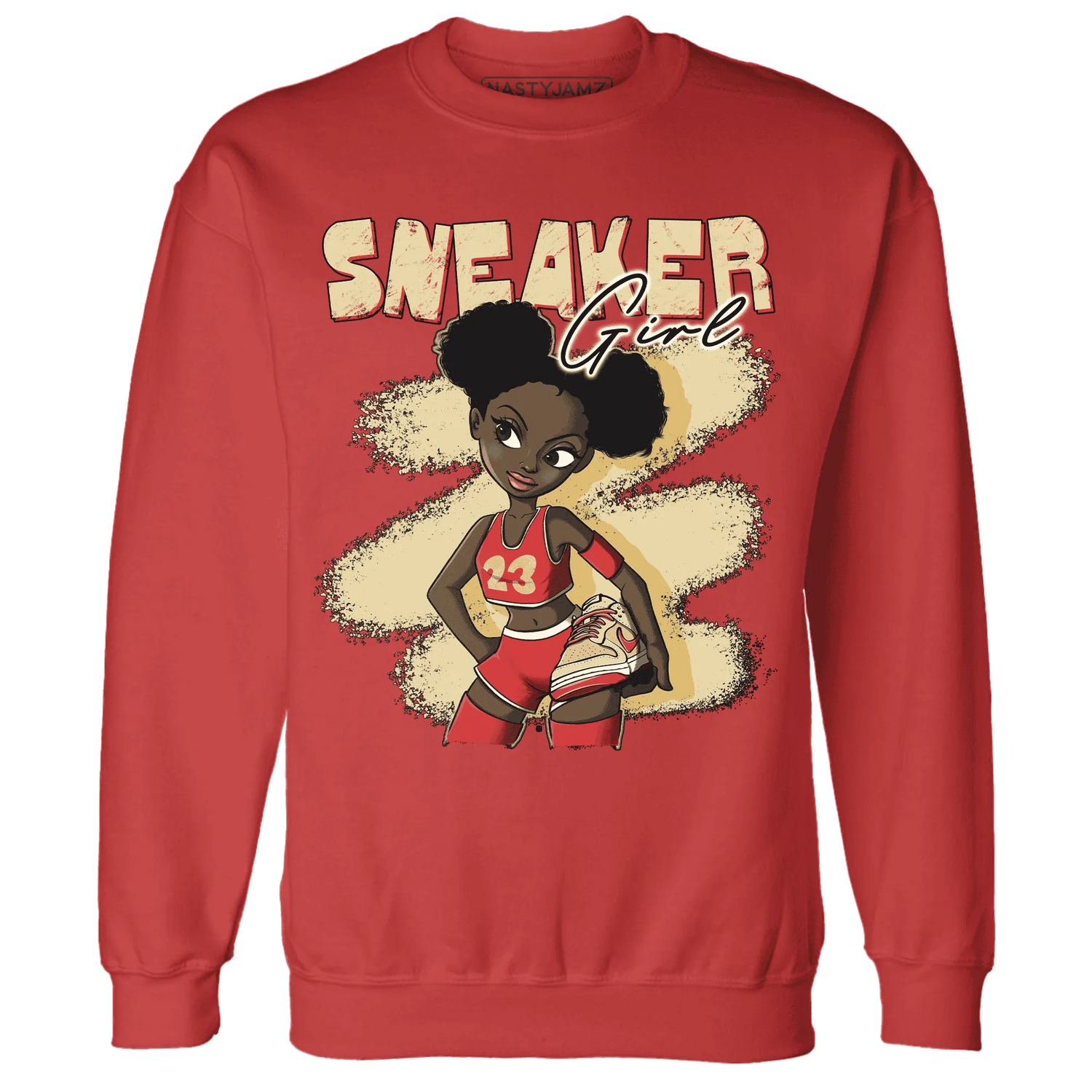 Dunk-Strawberry-Waffle-NastyJamz-Sweatshirt-Match-Black-Sneaker-Girl