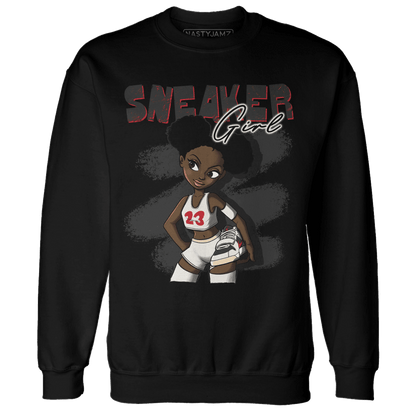 Jumman Jack University Red Sweatshirt Match Black Sneaker Girl - NastyJamz