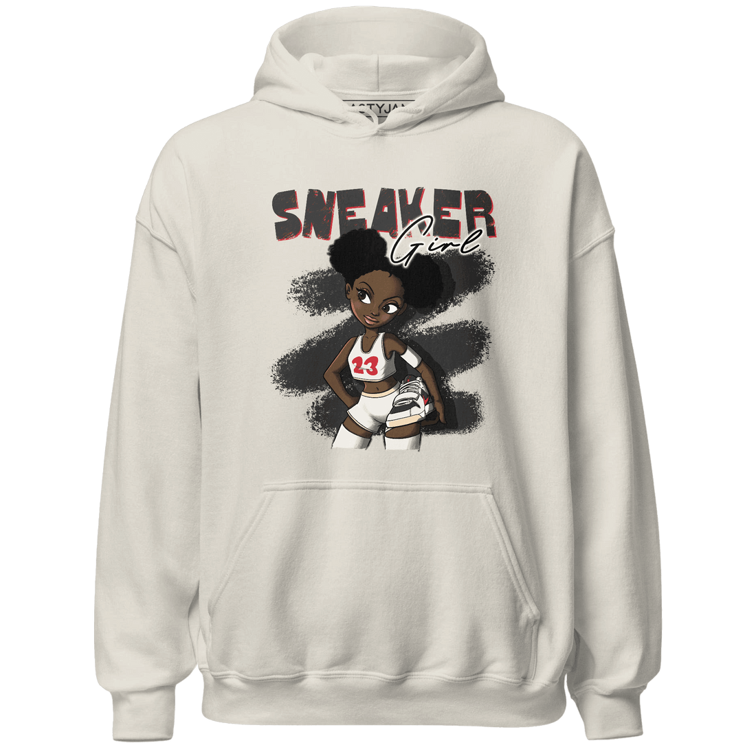 Jumman Jack University Red Hoodie Match Black Sneaker Girl - NastyJamz
