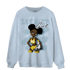 Blue Grey 13s Sweatshirt Match Black Sneaker Girl - NastyJamz