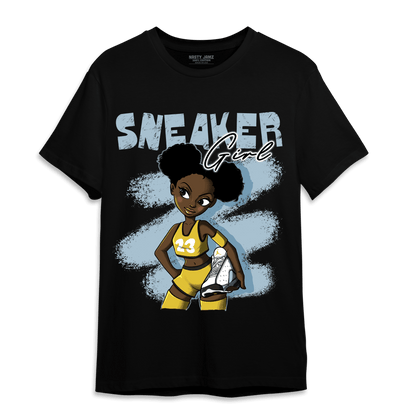 Blue Grey 13s T Shirt Match Black Sneaker Girl - NastyJamz