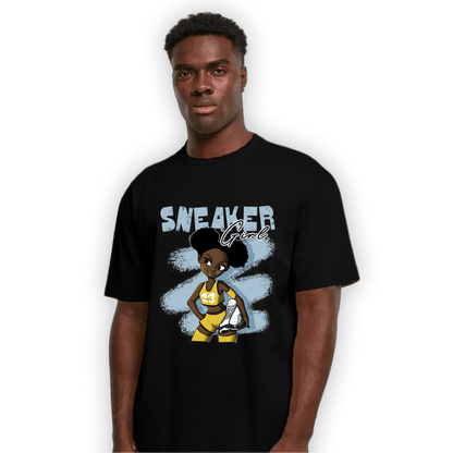 Blue Grey 13s T Shirt Match Black Sneaker Girl - NastyJamz