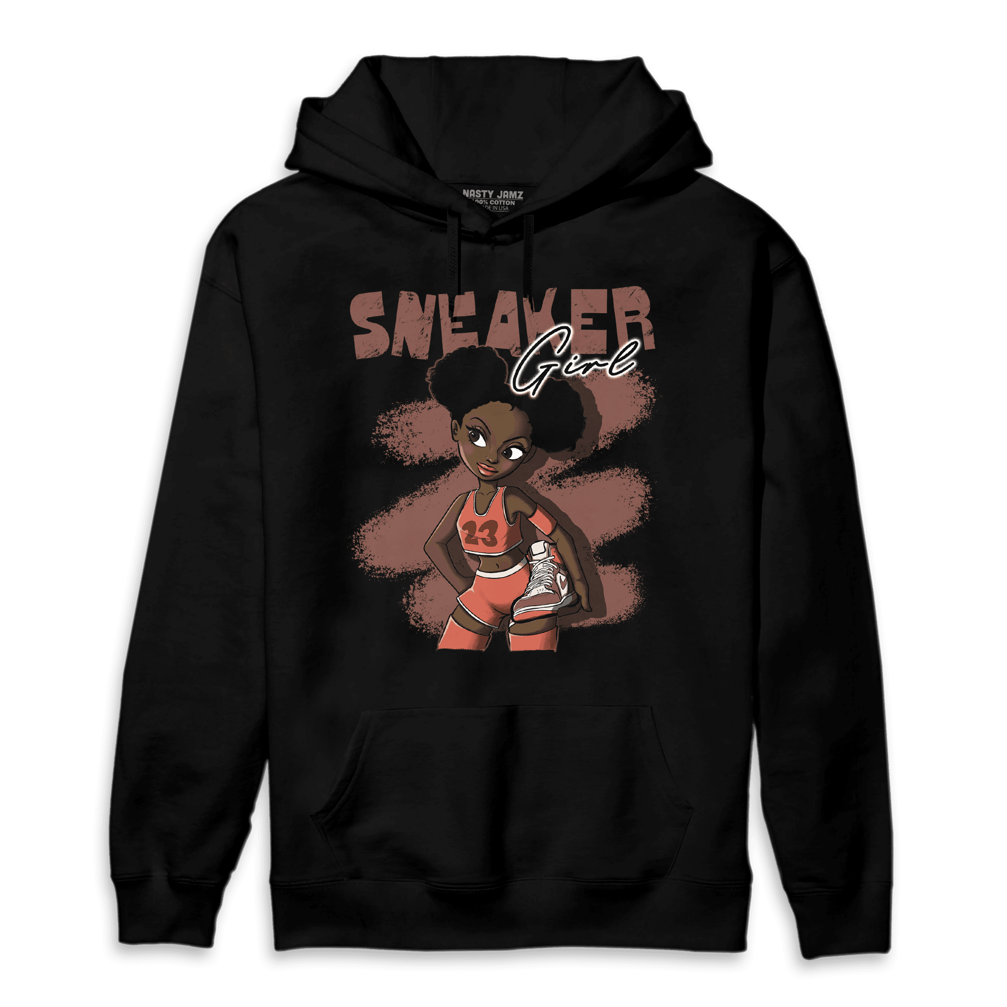 High OG Dusted Clay 1s Hoodie Match Black Sneaker Girl - NastyJamz