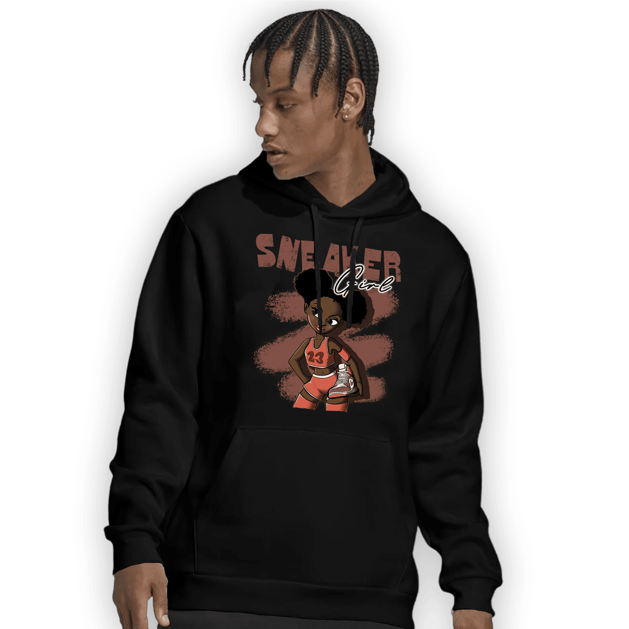 High OG Dusted Clay 1s Hoodie Match Black Sneaker Girl - NastyJamz