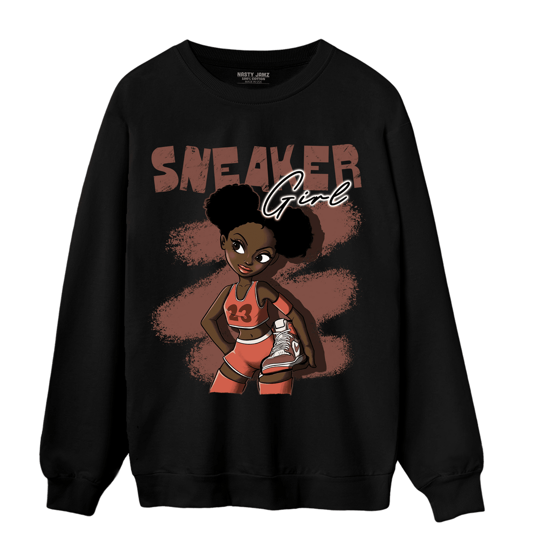 High OG Dusted Clay 1s Sweatshirt Match Black Sneaker Girl - NastyJamz