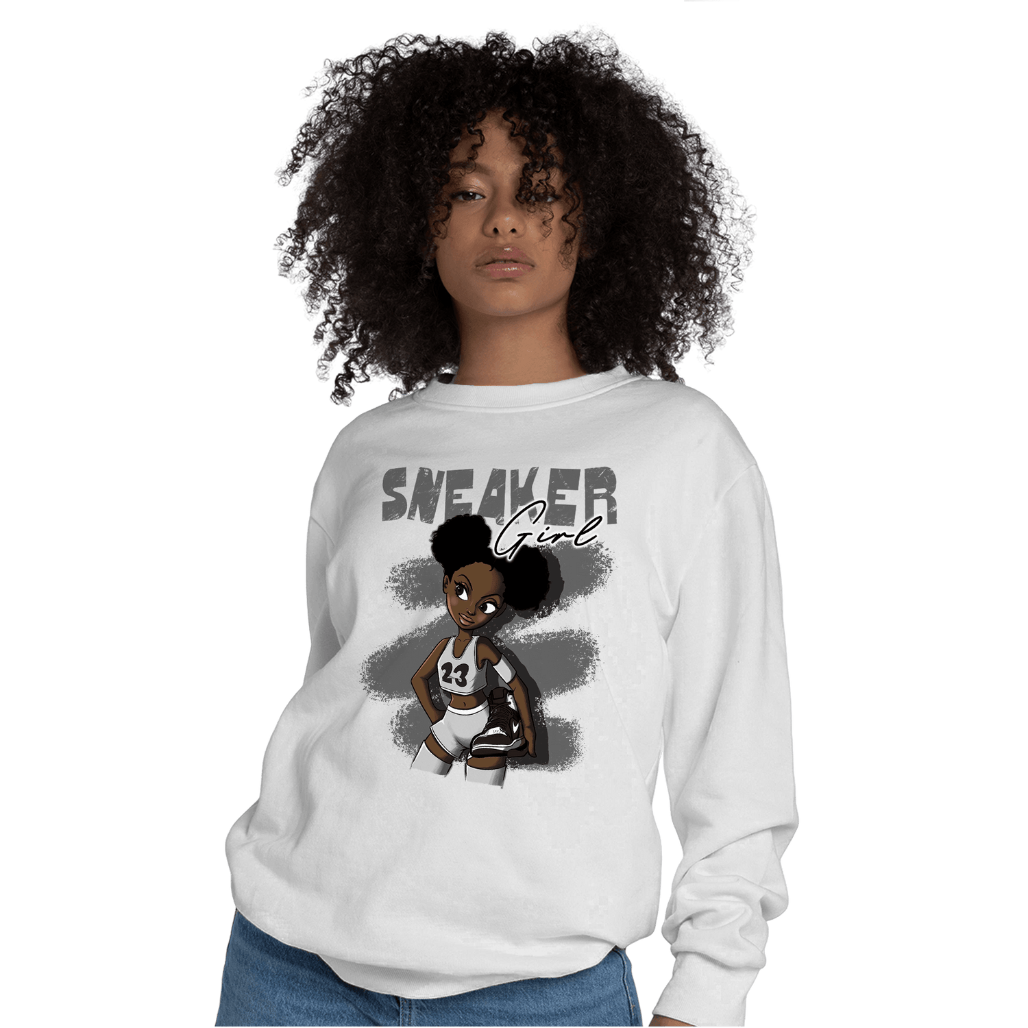Retro High OG Black White 1s Sweatshirt Match Black Sneaker Girl - NastyJamz