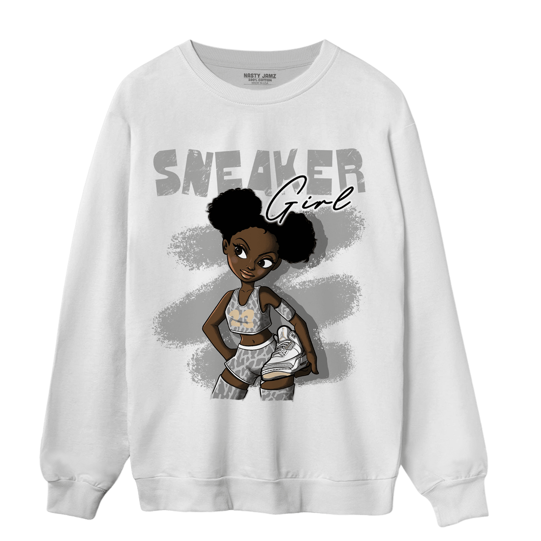 Craft Ivory 3s Sweatshirt Match Black Sneaker Girl - NastyJamz
