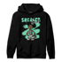 Green Glow 3s Hoodie Match Black Sneaker Girl - NastyJamz