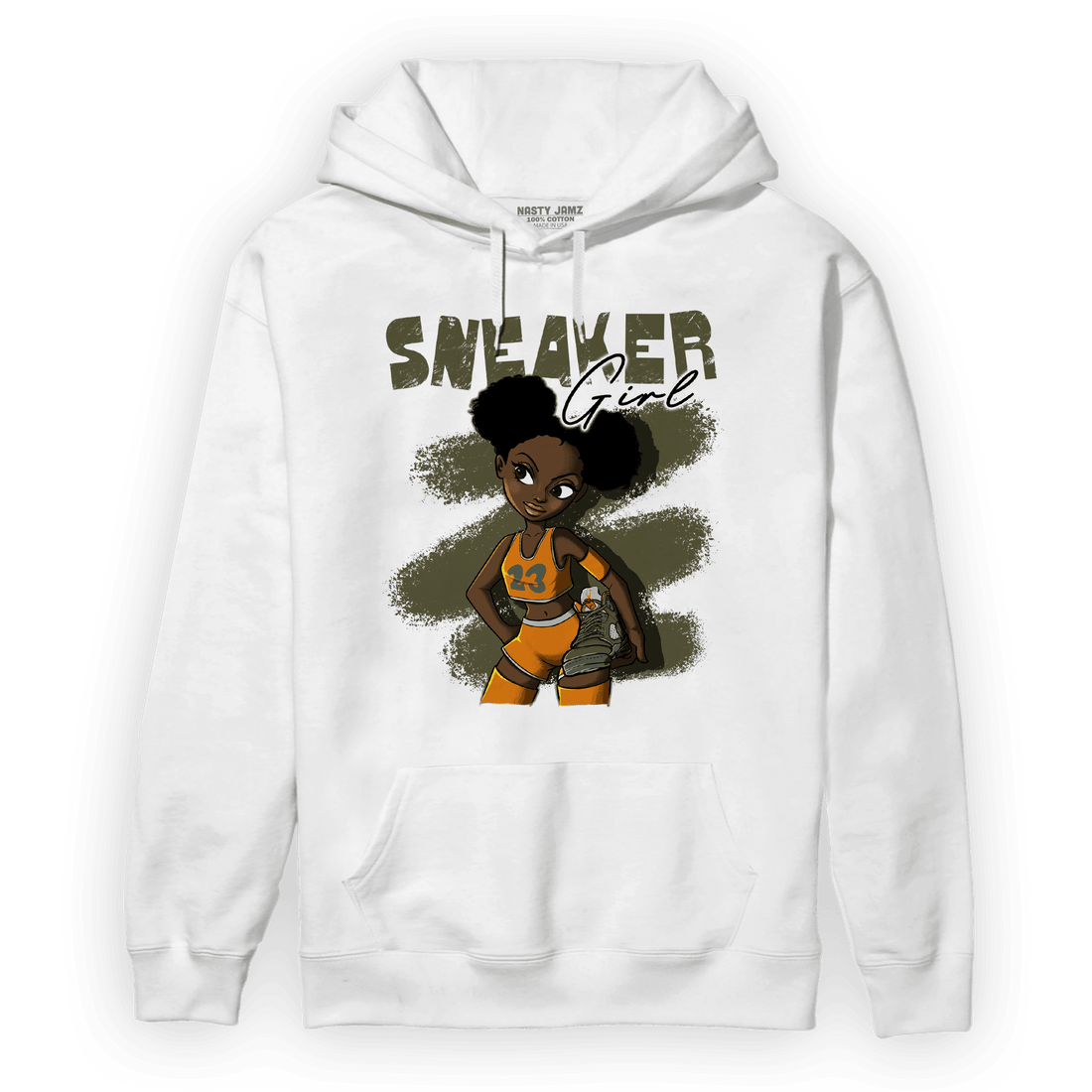 Olive 5s Hoodie Match Black Sneaker Girl - NastyJamz