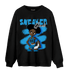 Powder Blue 9s Sweatshirt Match Black Sneaker Girl - NastyJamz