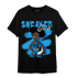Powder Blue 9s T Shirt Match Black Sneaker Girl - NastyJamz