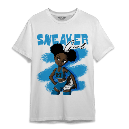 Powder Blue 9s T Shirt Match Black Sneaker Girl - NastyJamz