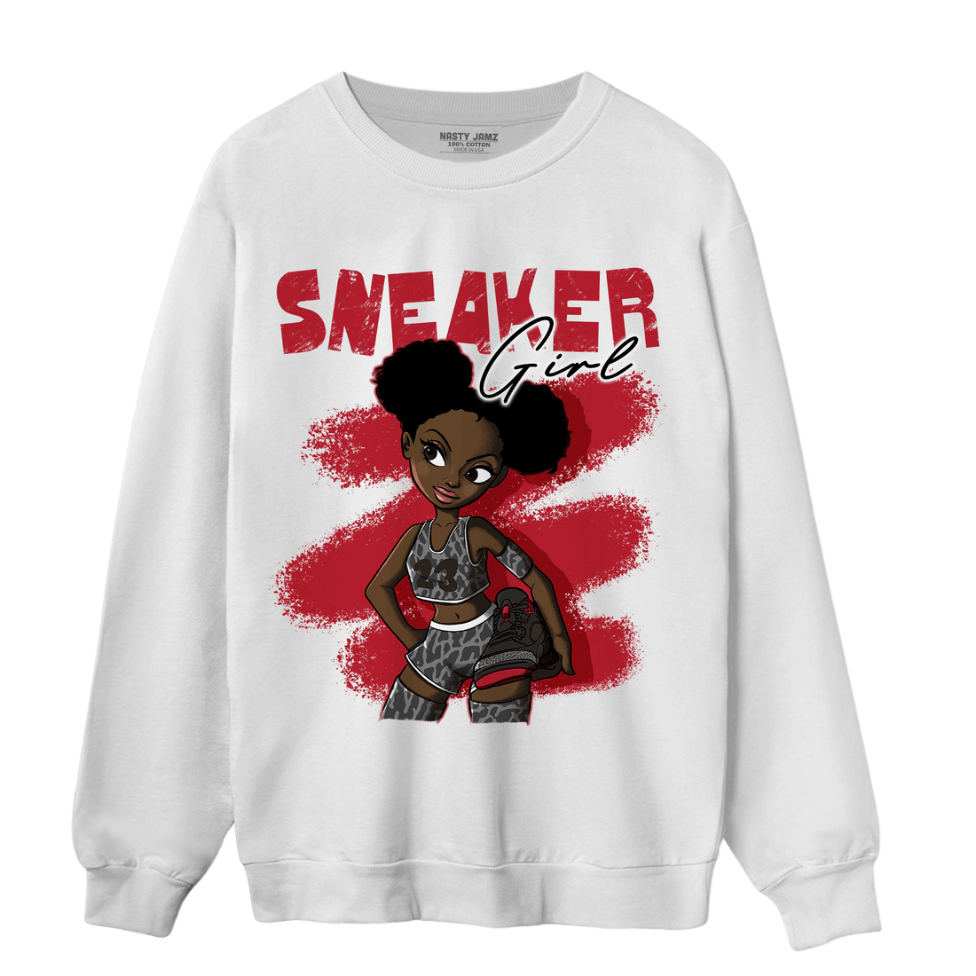Spizike Low Bred Sweatshirt Match Black Sneaker Girl - NastyJamz
