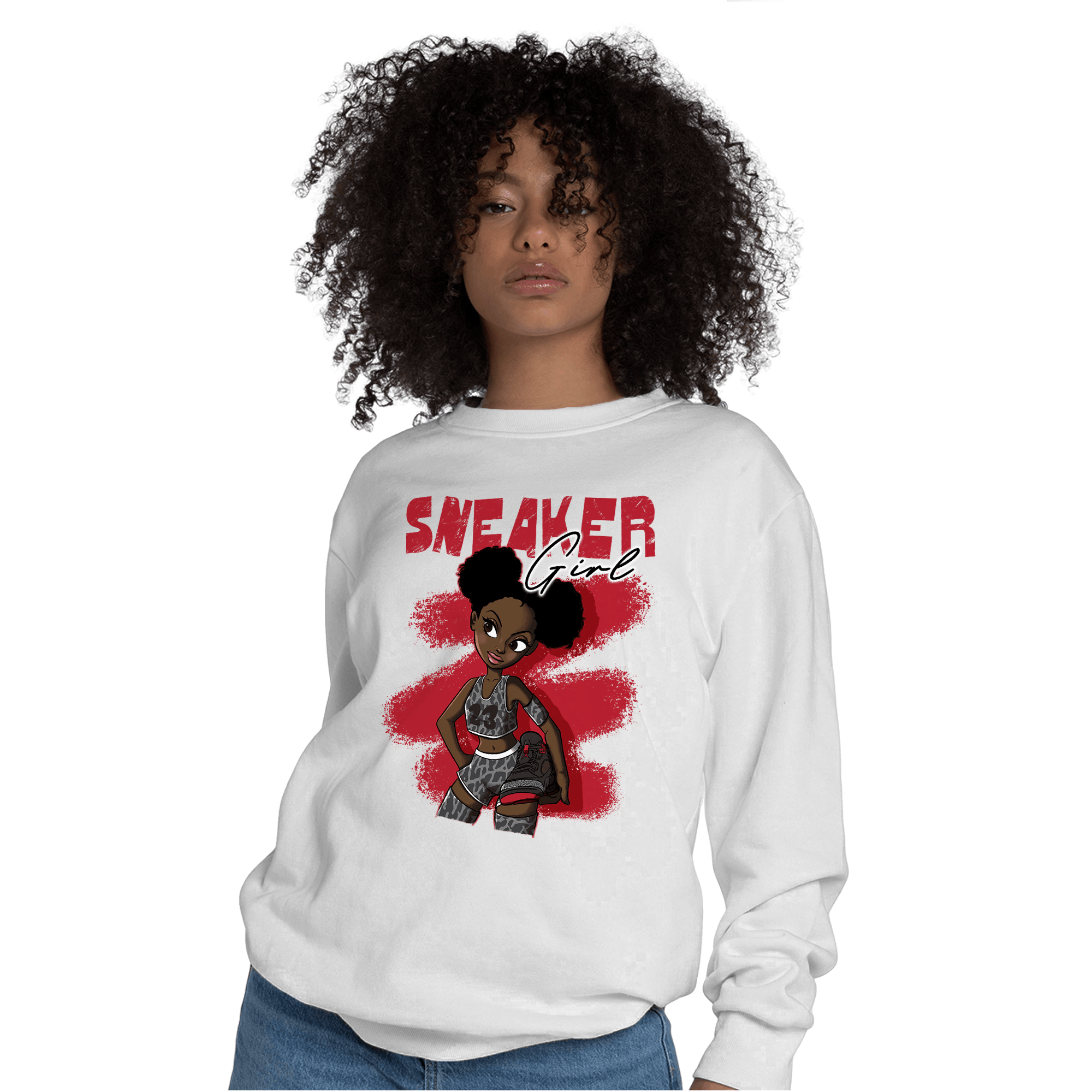 Spizike Low Bred Sweatshirt Match Black Sneaker Girl - NastyJamz