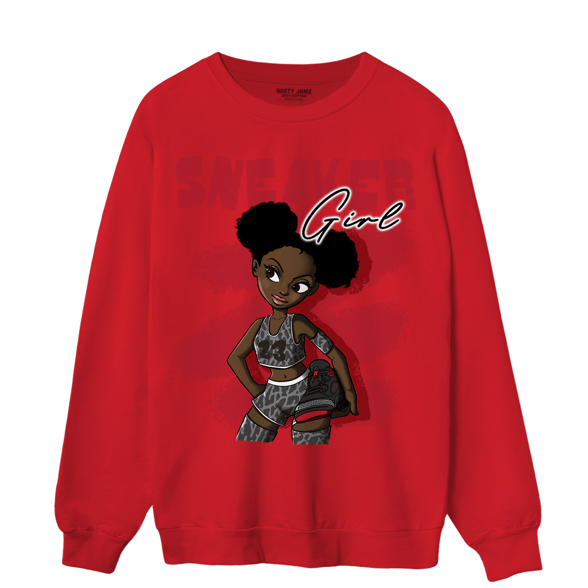 Spizike Low Bred Sweatshirt Match Black Sneaker Girl - NastyJamz