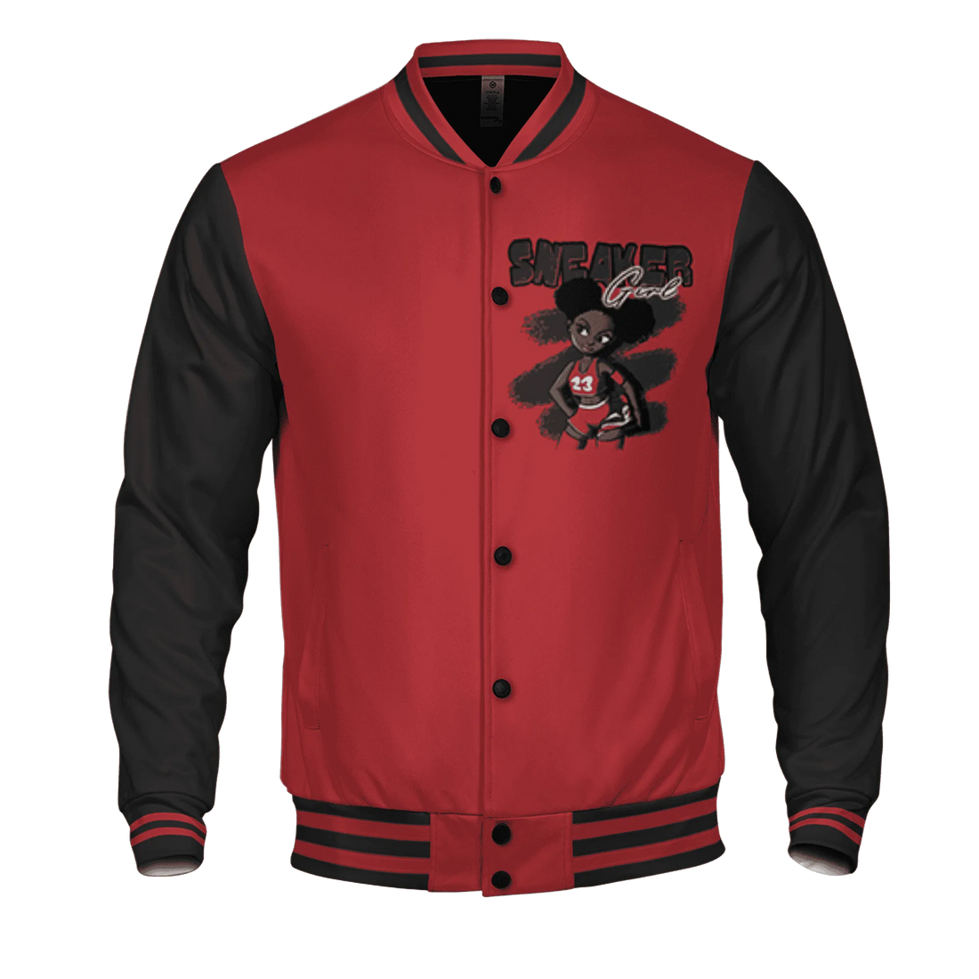 Black-Toe-Reimagined-Red-White-1s-NastyJamz-Varsity-Match-Black-Sneaker-Girl