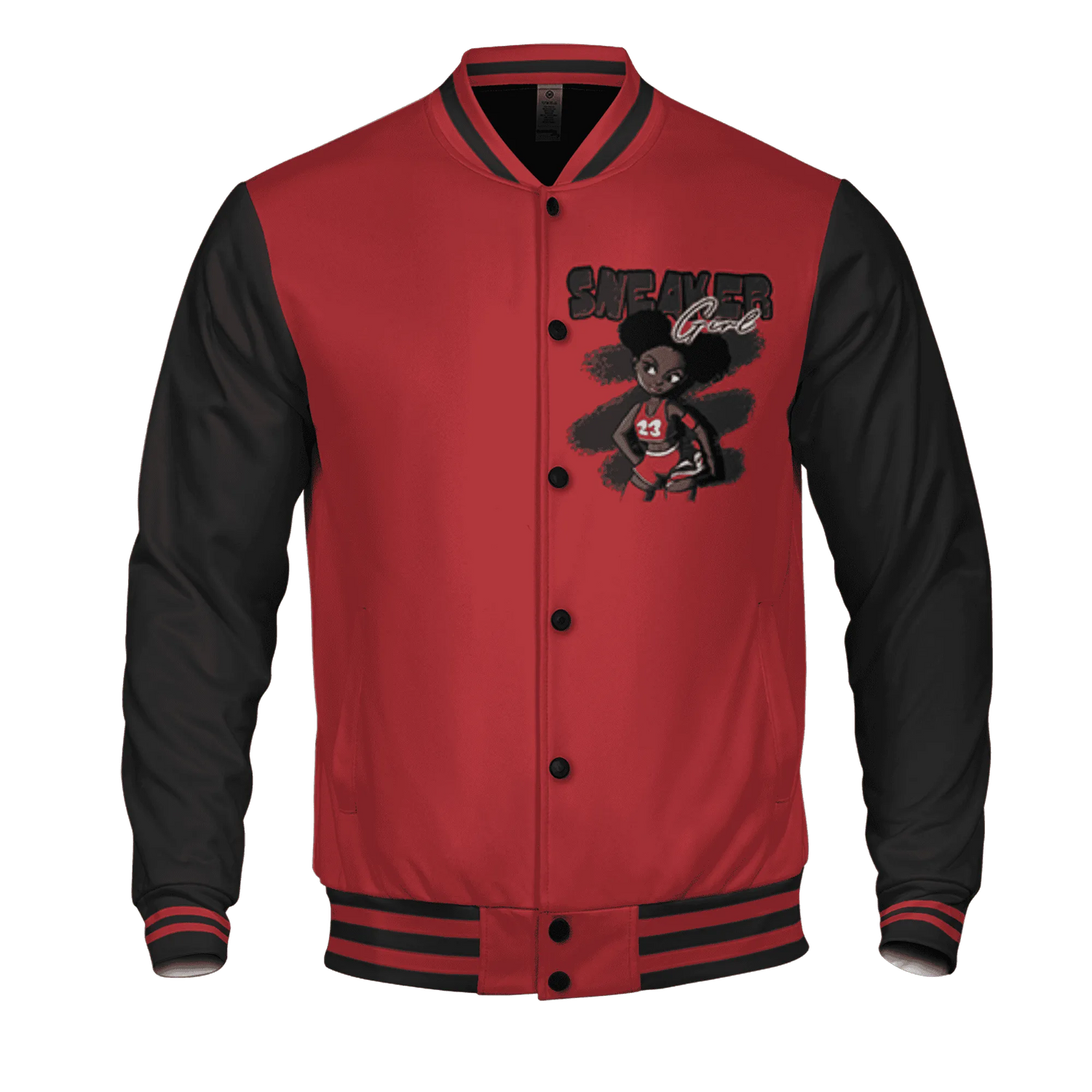 Black-Toe-Reimagined-Red-White-1s-NastyJamz-Varsity-Match-Black-Sneaker-Girl