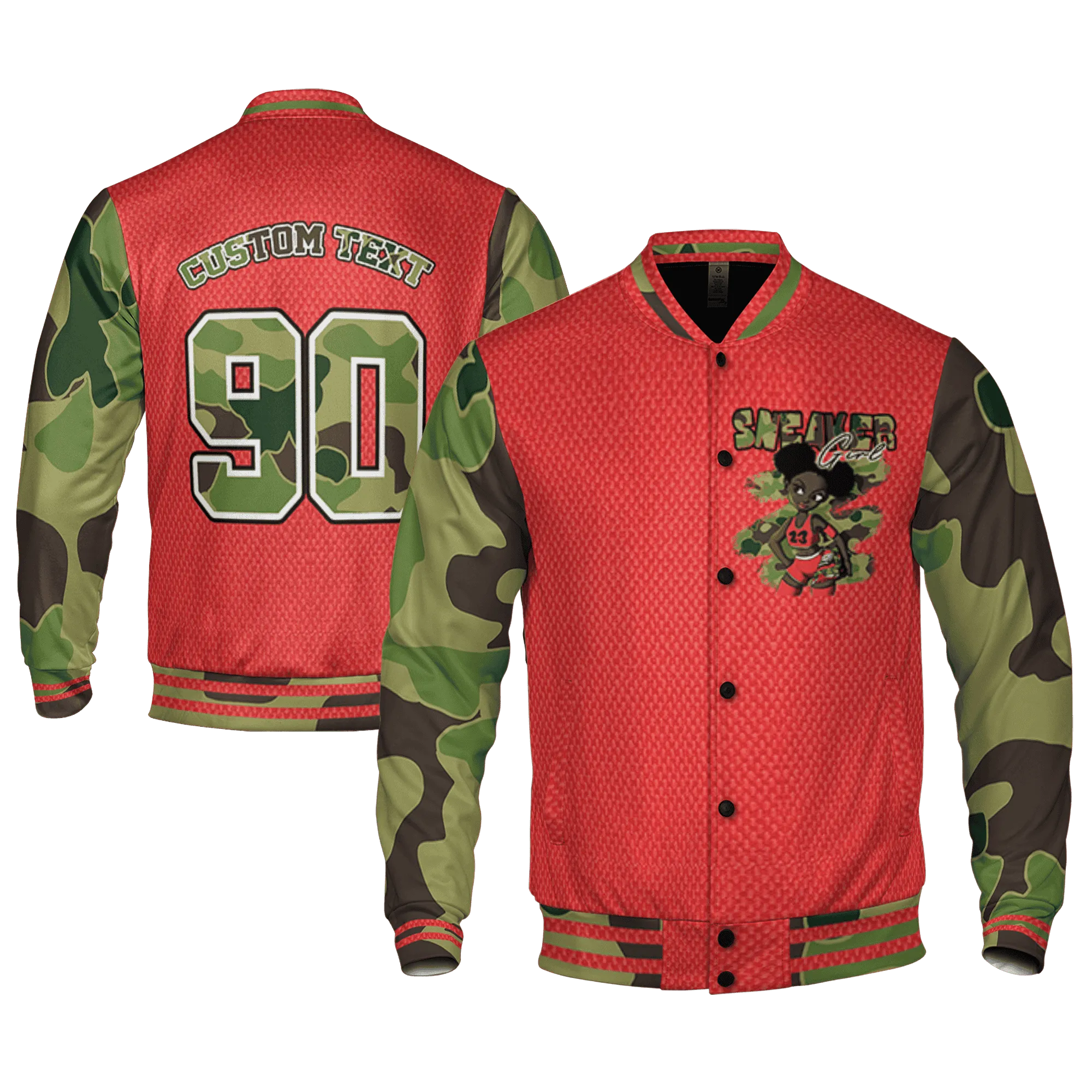 AM-90-Dark-Sage-Solar-Red-NastyJamz-Varsity-Match-Black-Sneaker-Girl