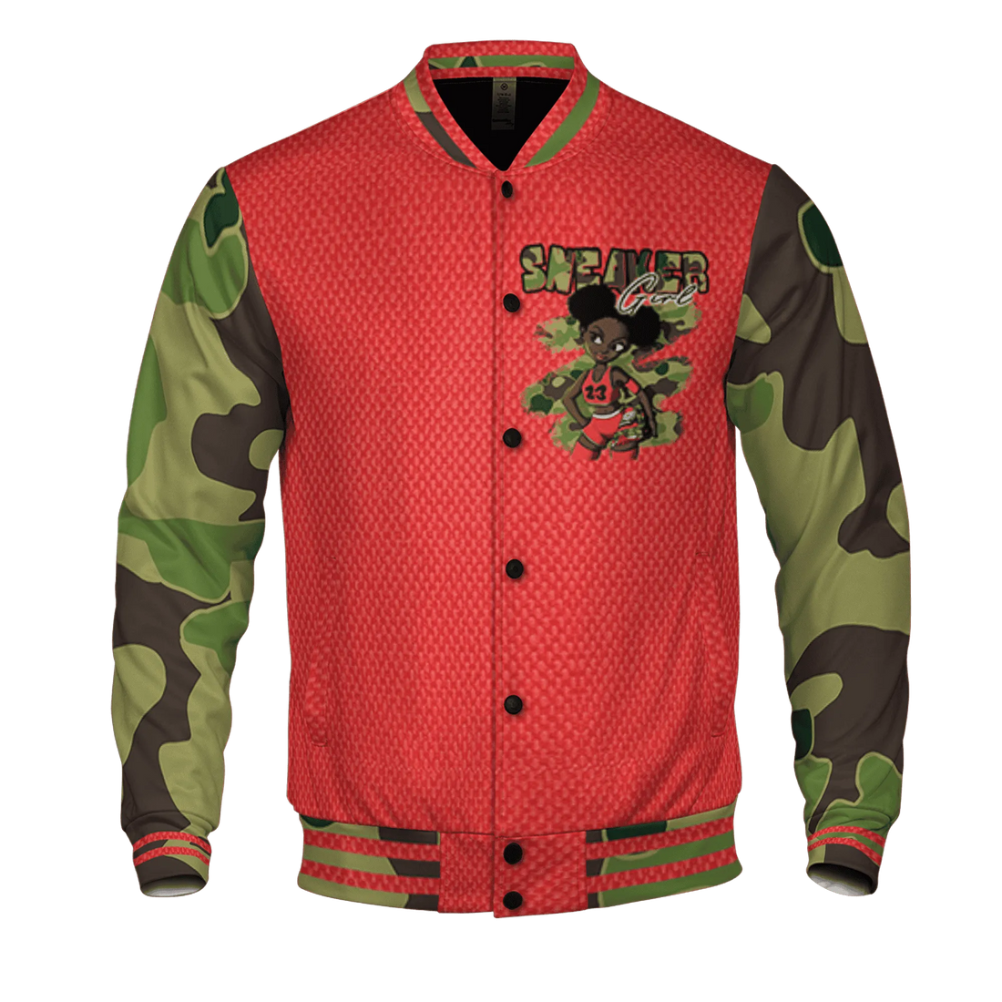 AM-90-Dark-Sage-Solar-Red-NastyJamz-Varsity-Match-Black-Sneaker-Girl