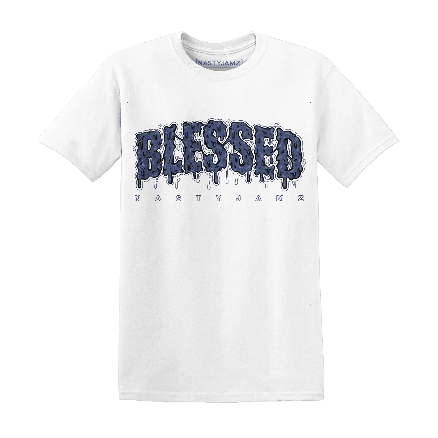 Low-Diffused-Blue-11s-T-Shirt-Match-Blessed-Text