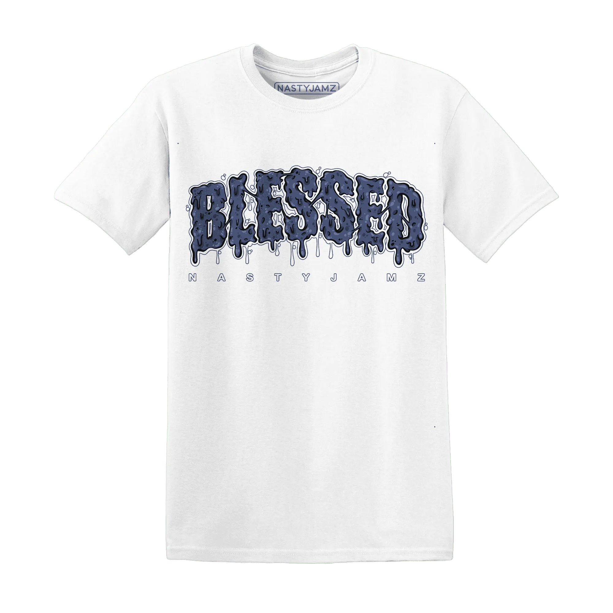 Low-Diffused-Blue-11s-T-Shirt-Match-Blessed-Text