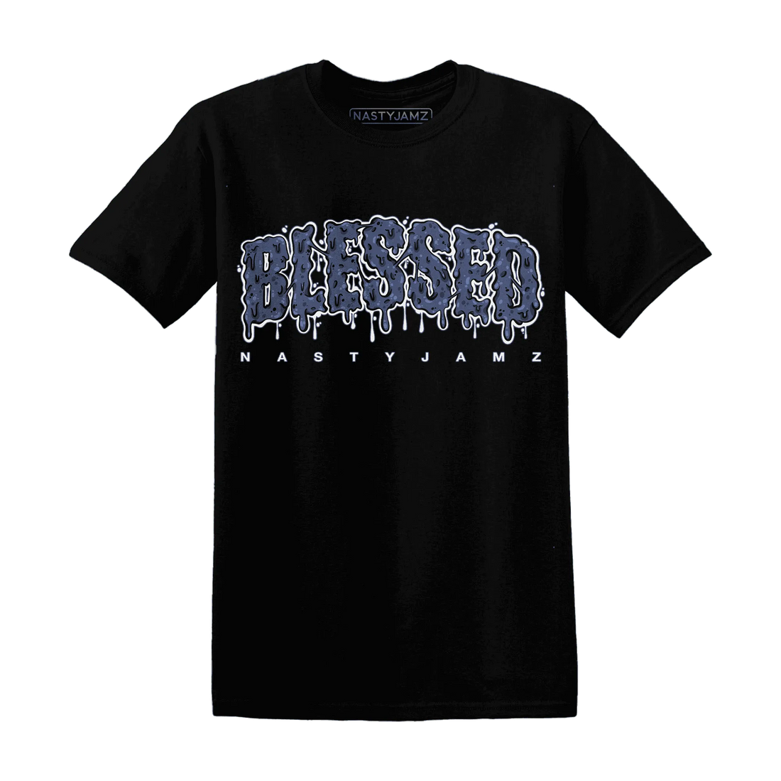 Low-Diffused-Blue-11s-T-Shirt-Match-Blessed-Text